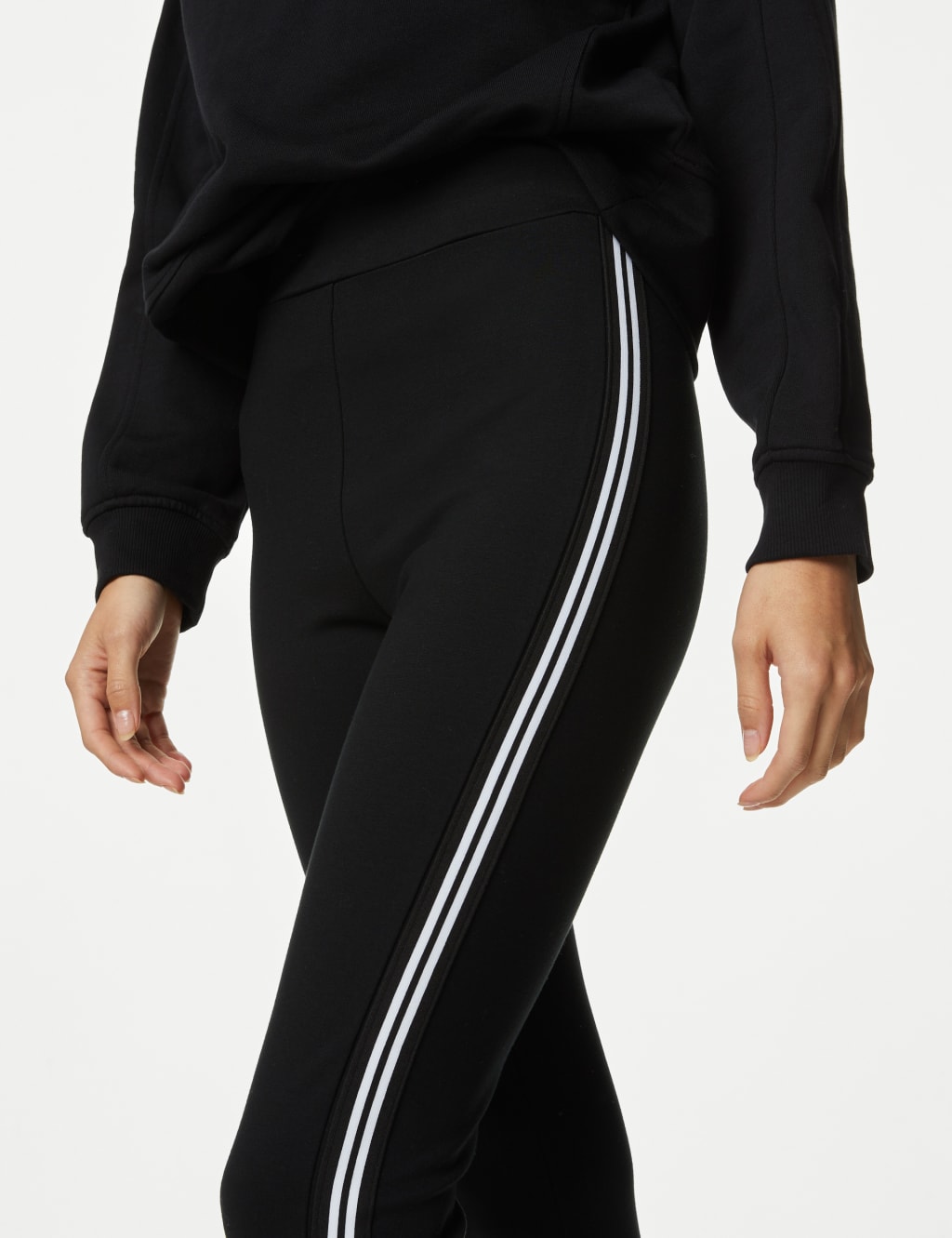 Side Stripe High Waisted Leggings image 2