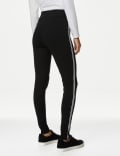 Leggings mit hohem Bund und Streifendetail an der Seite