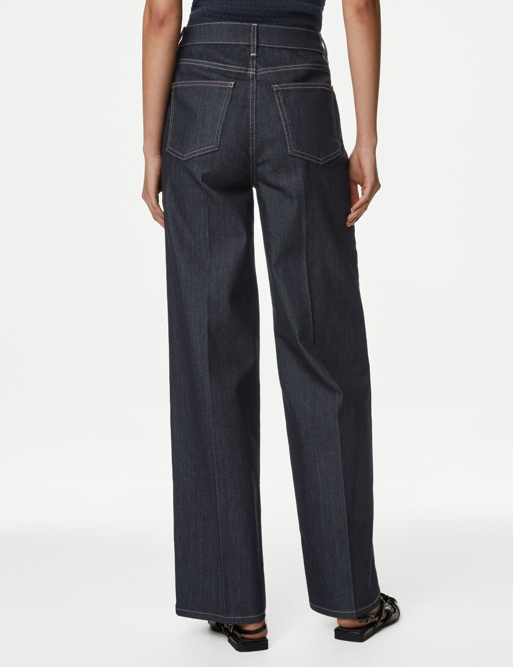 High Waisted Smart Wide Leg Jeans image 5