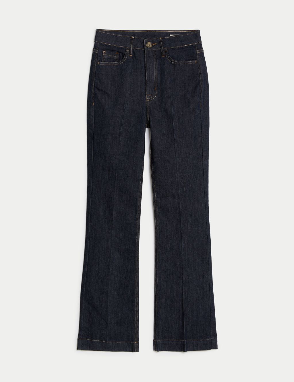 High Waisted Crease Front Flared Jeans image 2