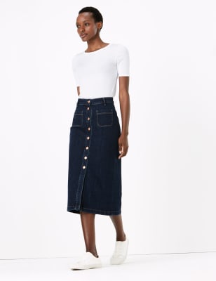 marks and spencer ladies denim skirts