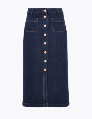 marks and spencer ladies denim skirts