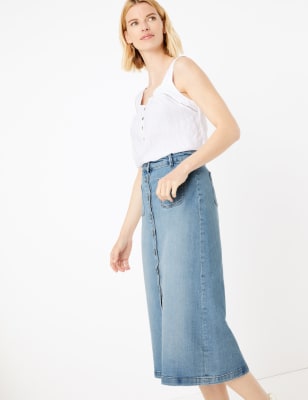 marks and spencer ladies denim skirts