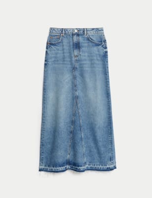 Marks and spencer hotsell a line denim skirt