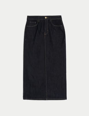 Denim Midi Cargo Skirt M S Collection M S