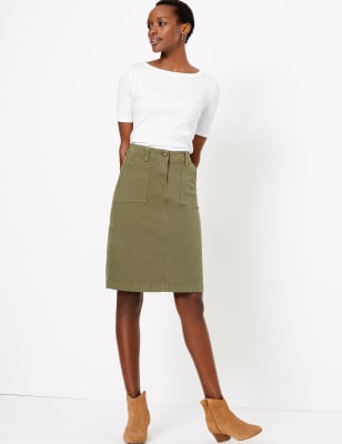 marks and spencer ladies denim skirts