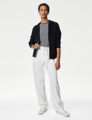 White linen trousers hot sale marks and spencer