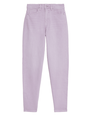 

Womens M&S Collection Mom High Waisted Jeans - Violet, Violet