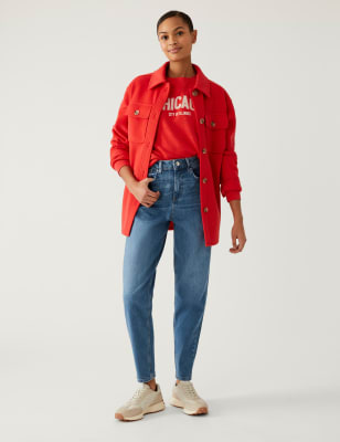 

Womens M&S Collection The Mom Jeans - Blue Denim, Blue Denim