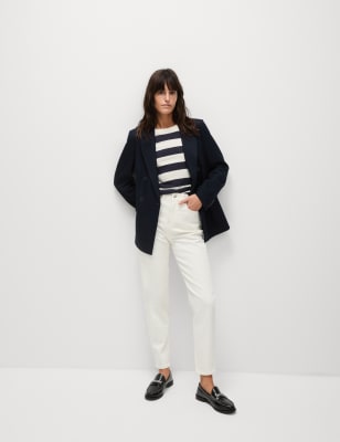 Marks And Spencer Womens M&S Collection The Mom Jeans - Ecru, Ecru