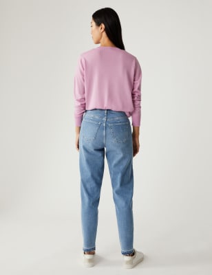 

Womens M&S Collection The Mom Jeans - Medium Indigo, Medium Indigo