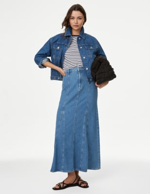 Denim Maxi Skirt