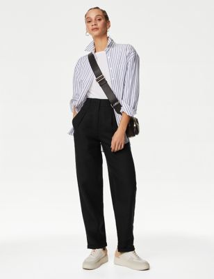 Pure Linen Tapered Trousers, M&S Collection