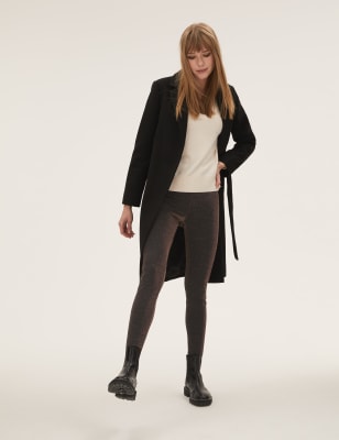 

Womens M&S Collection Schimmernde Leggings mit hohem Bund - Bronze, Bronze