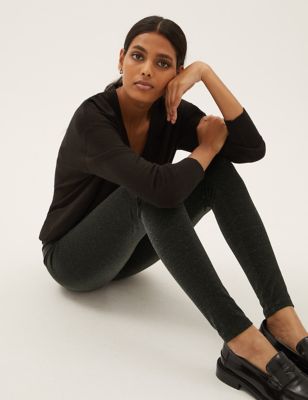 

Womens M&S Collection Shimmer High Waisted Leggings - Black, Black