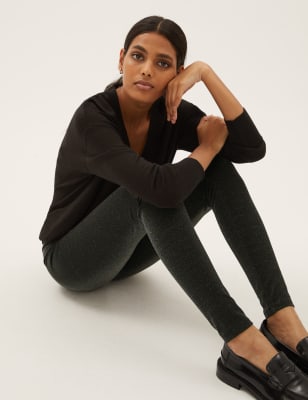 

M&S Collection Leggings de cintura alta con brillosWomens - Black, Black