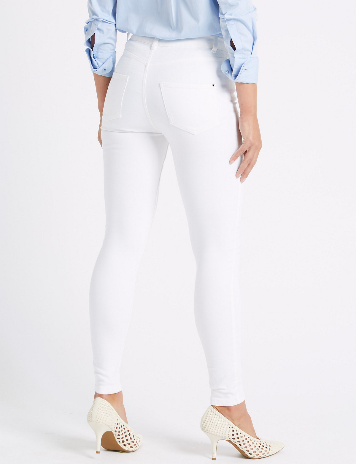 Tencel™ Blend Mid Rise Super Skinny Jeans