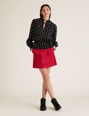 Black cord skirt clearance m&s