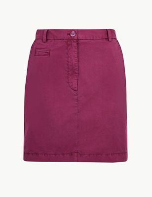 Pure Cotton Chino Mini Skirt | M&S Collection | M&S