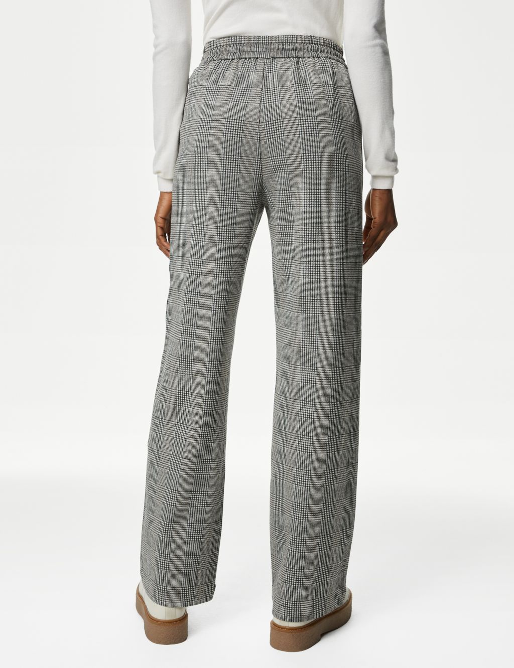 Checked Straight Leg Trousers image 5