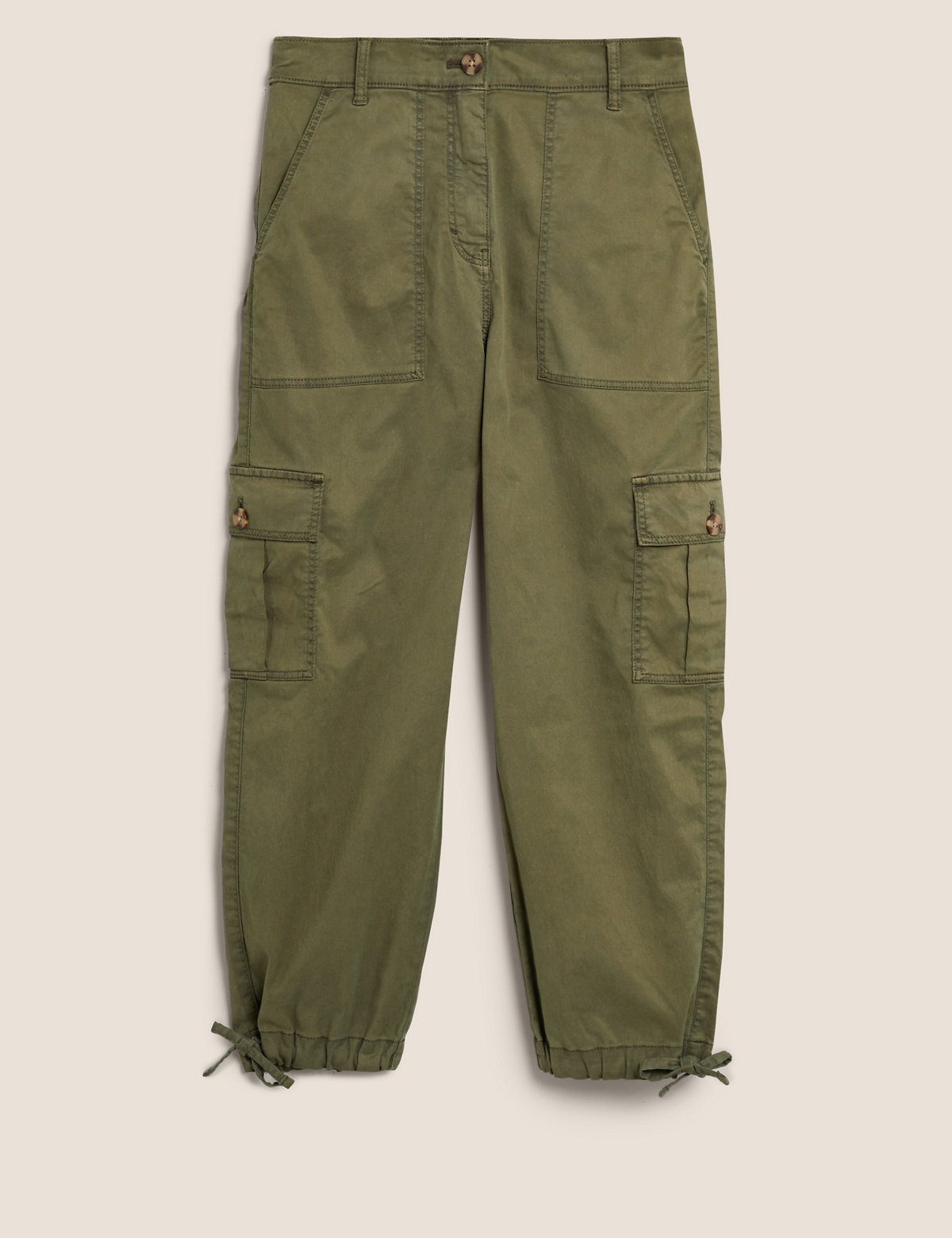 Tencel™ Rich Cargo Cropped Trousers