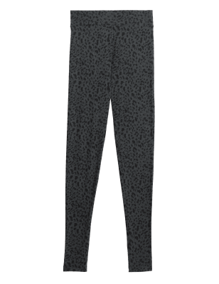 

M&S Collection Leggings de cintura alta de estampado de leopardoWomens - Grey Mix, Grey Mix