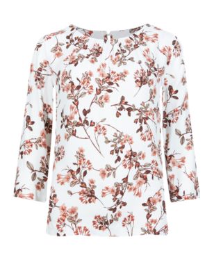 3/4 Sleeve Floral Blouse | Classic | M&S