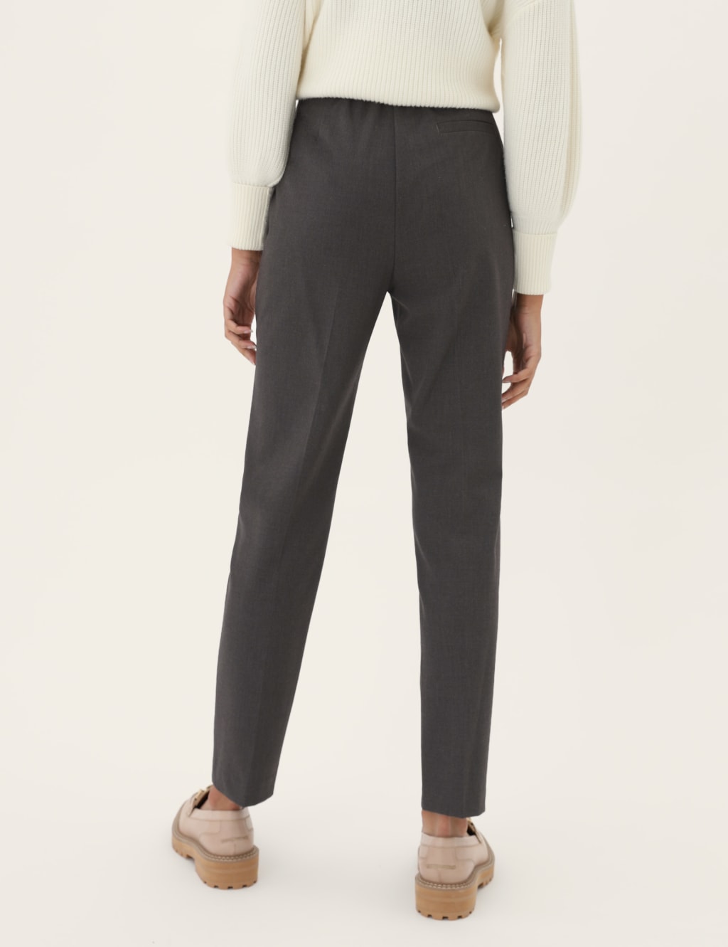 Slim Fit Ankle Grazer Trousers with Stretch image 6