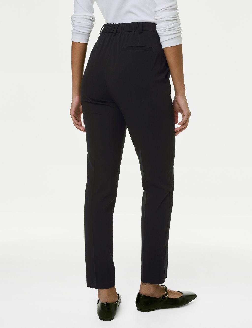 Slim Fit Ankle Grazer Trousers with Stretch image 5
