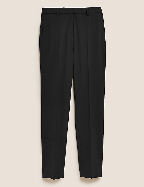 Slim Fit Ankle Grazer Trousers with Stretch - HK