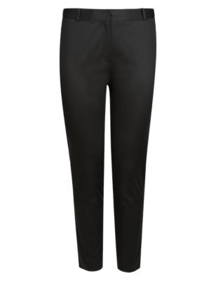PLUS Cotton Rich Slim Leg 7/8 Trousers | M&S Collection | M&S