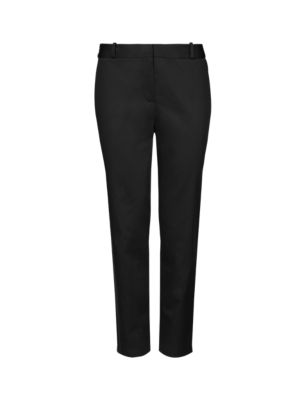 Cotton Rich Slim Leg 7/8 Trousers | M&S Collection | M&S