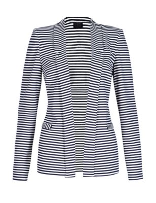 Striped Ponte Knitted Jacket | M&S Collection | M&S