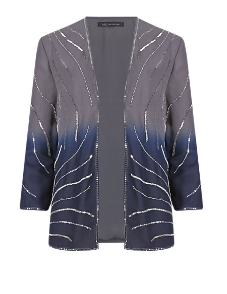 3/4 Sleeve Bead Embellished Jacket | M&S Collection | M&S