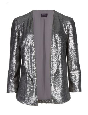 Sequin Embellished Waterfall Jacket | M&S Collection | M&S