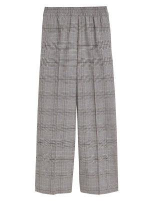 

M&S Collection Pantalón de cuadros de pata anchaWomens - Grey Mix, Grey Mix