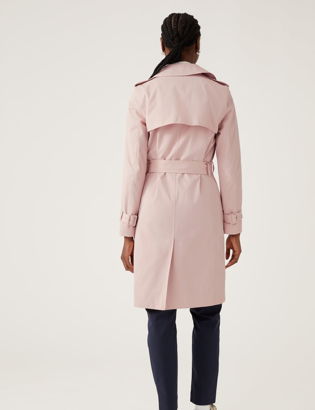 Double Breasted Trench Coat with Recycled Polyester image 5