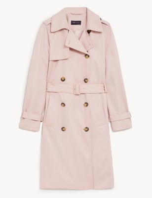 Double Breasted Trench Coat with Recycled Polyester