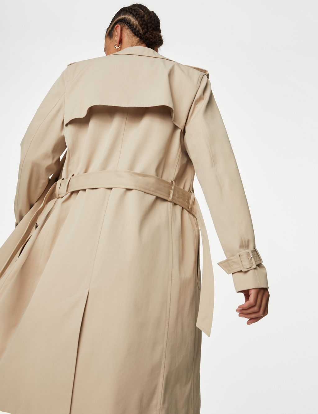 Double Breasted Trench Coat with Recycled Polyester image 2