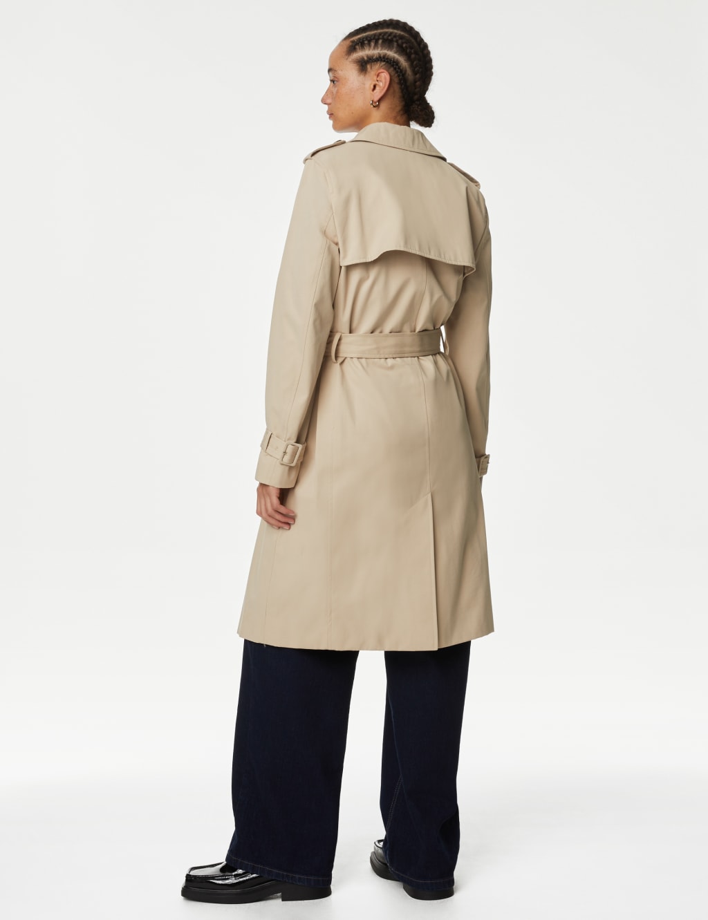 Double Breasted Trench Coat with Recycled Polyester image 5