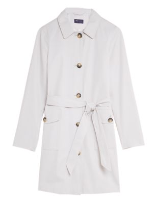 

Womens M&S Collection Cotton Blend Belted Trench Coat - Light Cream, Light Cream