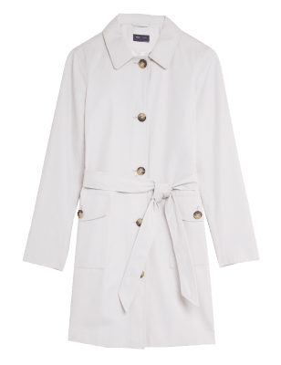 

Womens M&S Collection Cotton Blend Belted Trench Coat - Light Cream, Light Cream