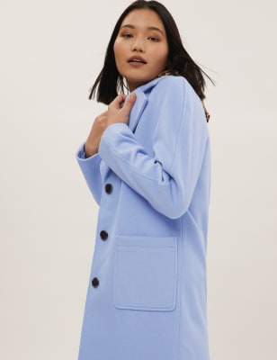 

Womens M&S Collection Twill Single Breasted Coat - Chambray, Chambray
