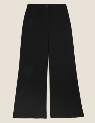 

Womens M&S Collection Wide Leg Trousers - Black, Black