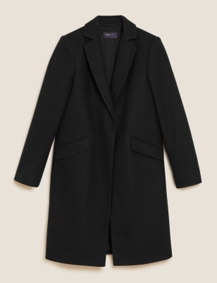 

Womens M&S Collection Einreihiger Mantel - Black, Black