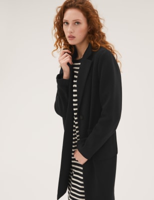 

M&S Collection Abrigo estilo cárdigan de botonadura simpleWomens - Black, Black