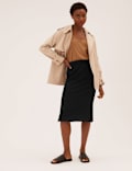 Side Split Midi Pencil Skirt