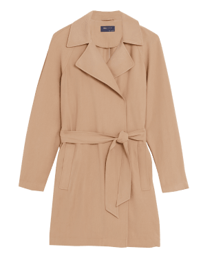 

Womens M&S Collection Belted Trench Coat - Latte, Latte