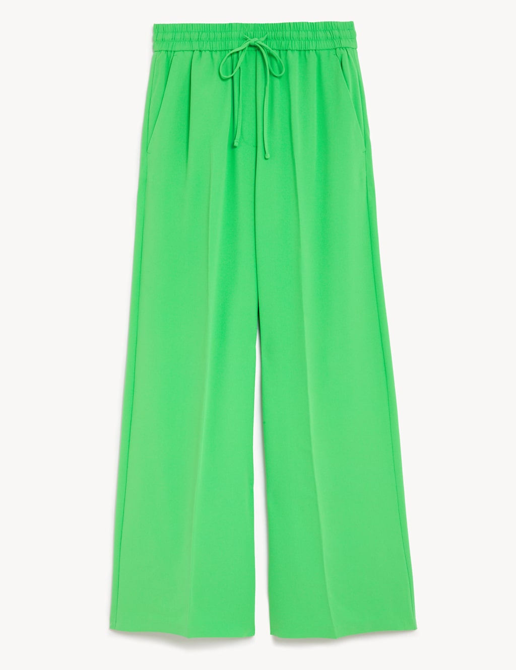 Crepe Drawstring Wide Leg Trousers image 2