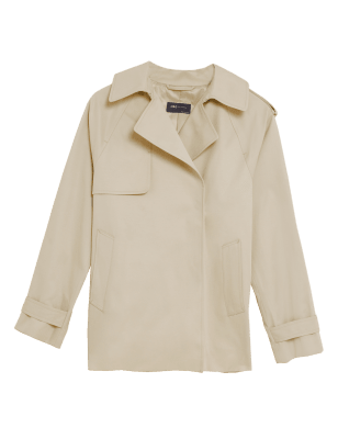 

Womens M&S Collection Cotton Blend Short Trench Coat - Sand, Sand